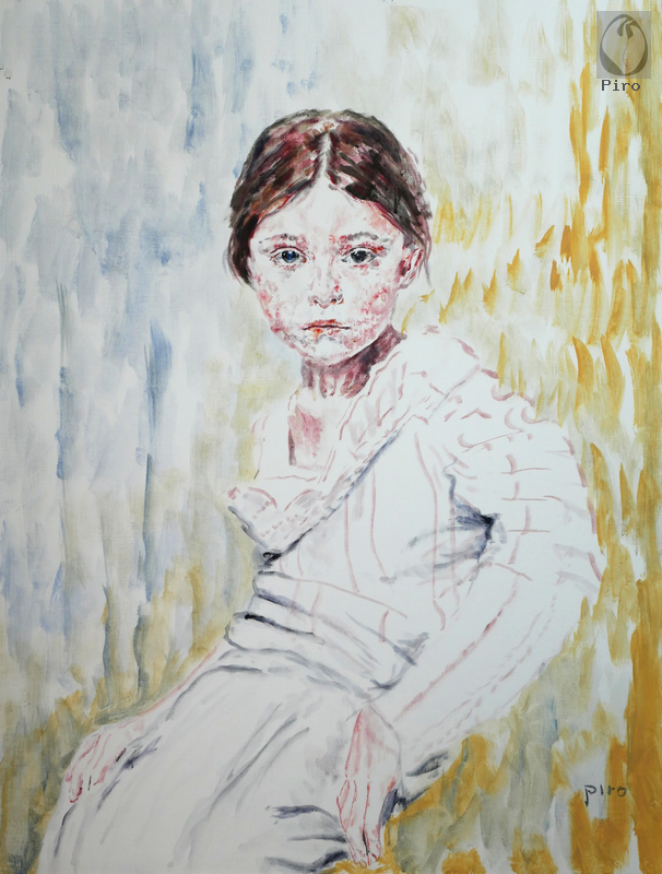 oil on paper - olio su carta di Piro